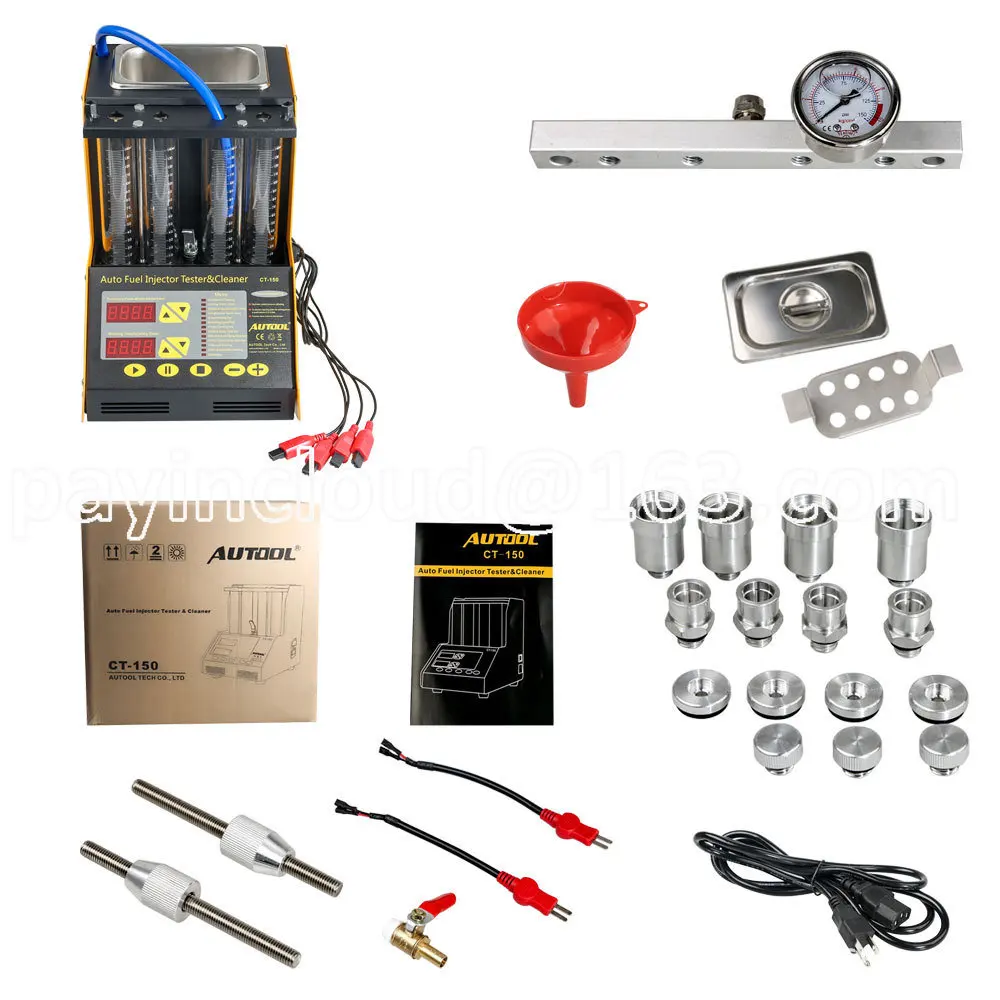 

Autool Ct150 Automobile Nozzle Cleaning Tester Ultrasonic Cleaning Machine 4 Cylinder Efi Test Bench