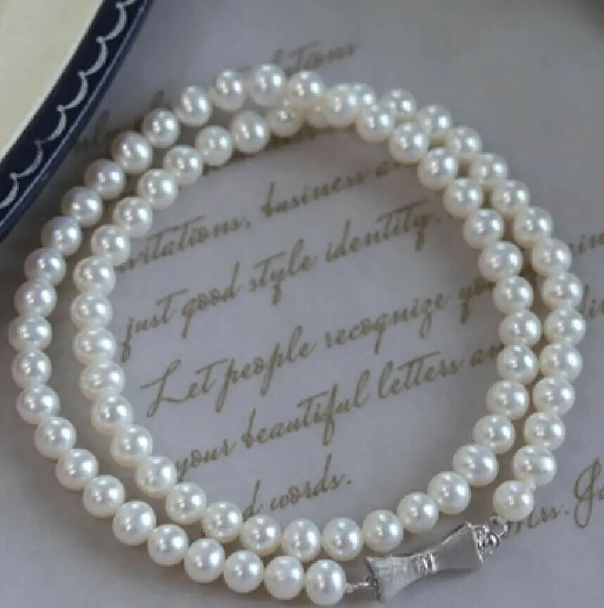 

AAAA 8-9mm 18" mini Real natural Akoya white round pearl necklace