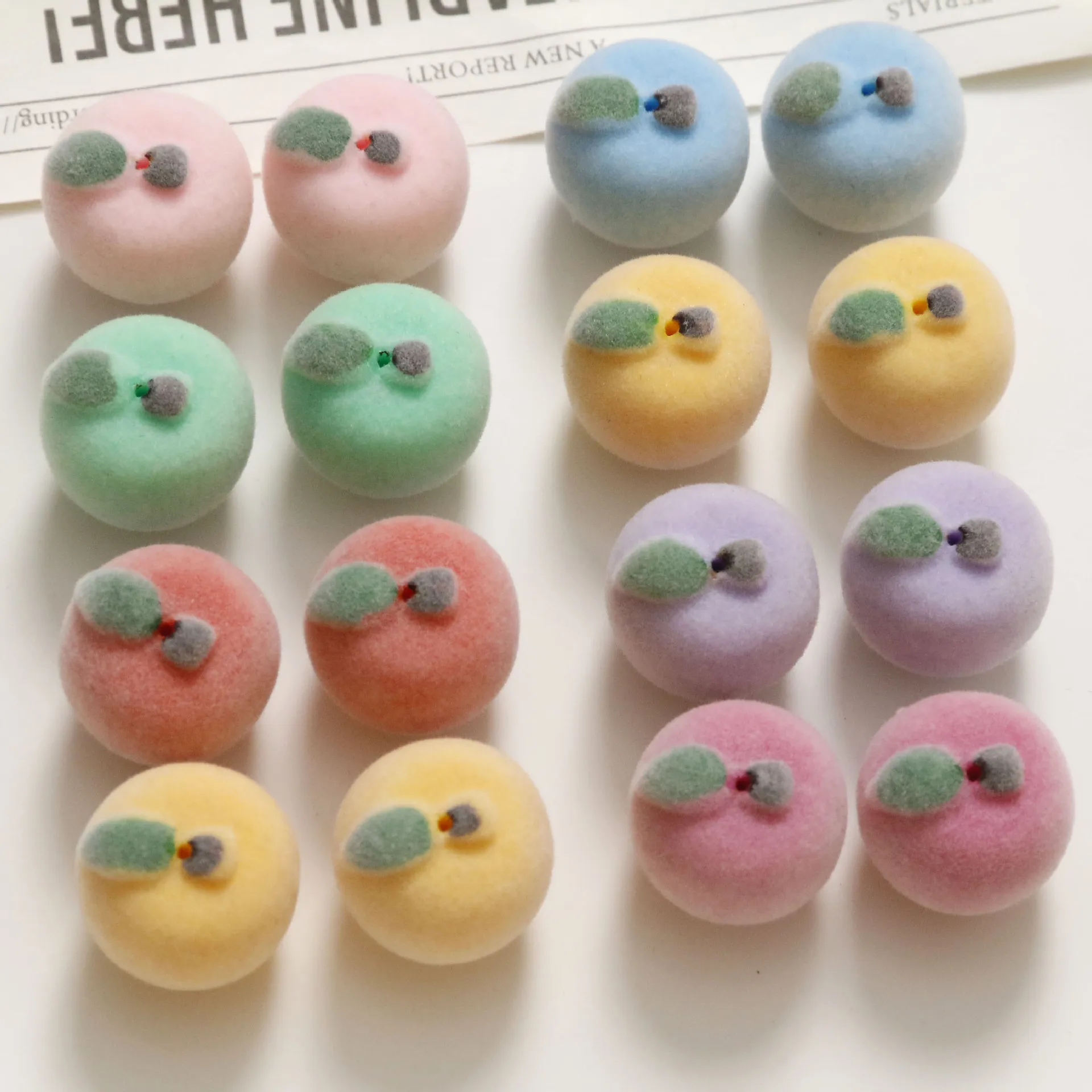 

5 шт., фигурка яблока из смолы