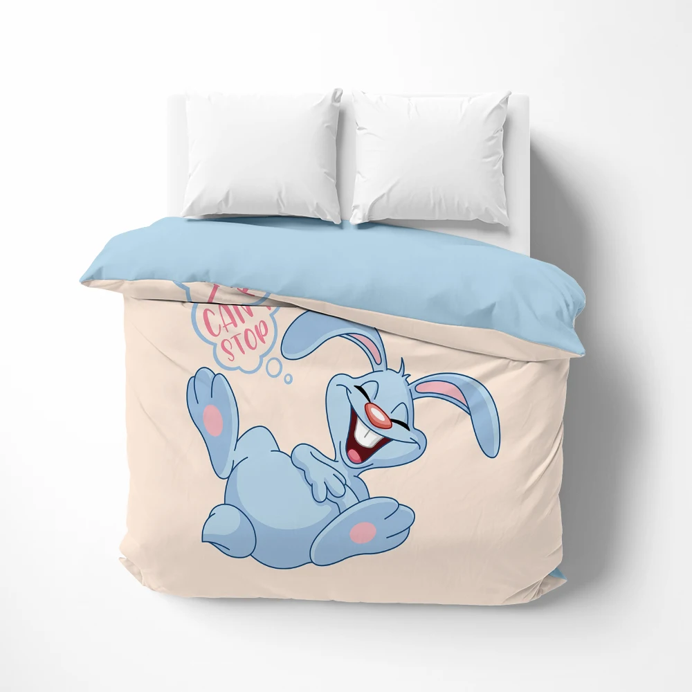 Постельное белье с мультяшным Кроликом пододеяльник/одеяло/удобный чехол милое
