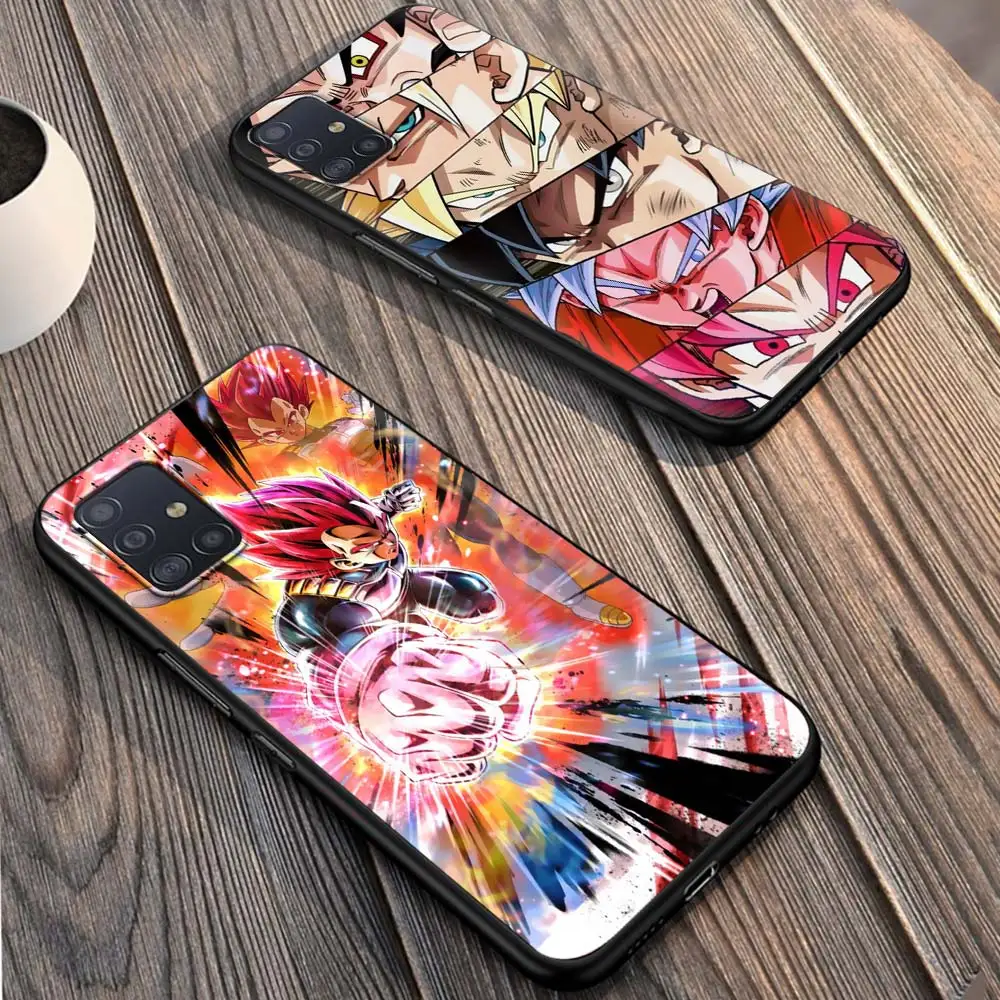 Чехол для Samsung Galaxy A51 A71 A21s A31 A12 A41 A11 A72 A52 A32 5G A01 A91 A21 Сон Гоку аниме черный чехол