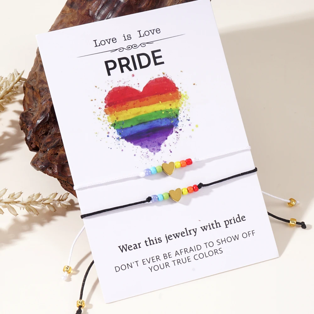 Go2boho железный браслет с желтым камнем Радужное сердце 2024 новый для женщин любовь