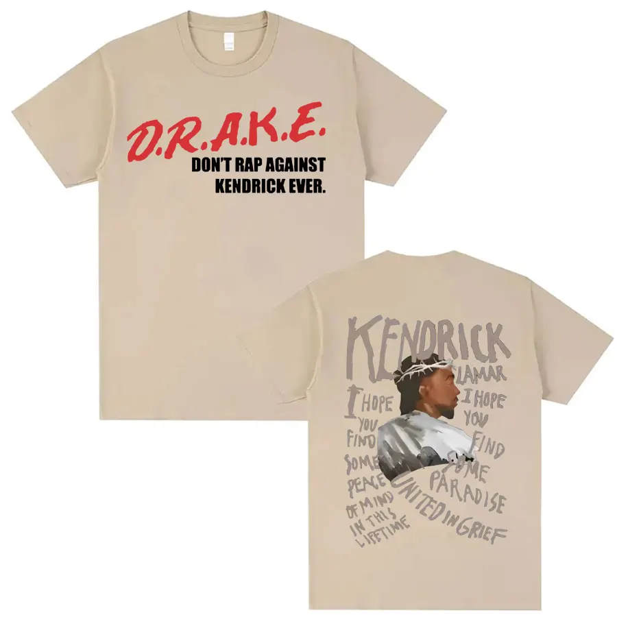 Kendrick Lamar Drake Dont Rap Against Ever T Shirt Kdot They Not Like Us T-shirts Men Harajuku Hip Hop Oversized Tshirt