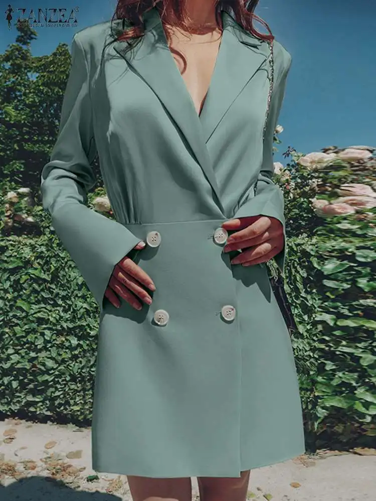 

Женский однотонный Блейзер на пуговицах, с длинным рукавом