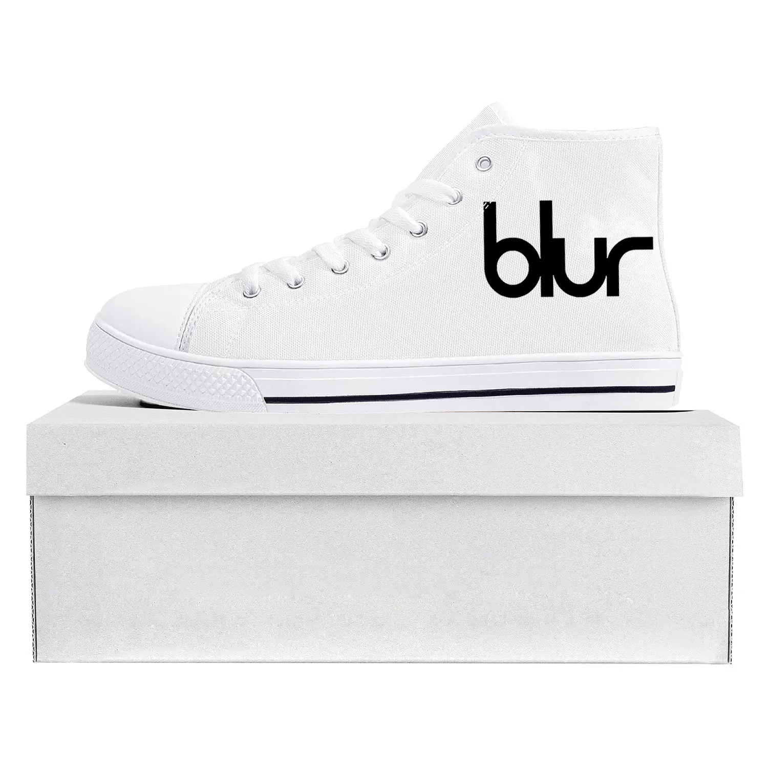Blur Band Rock Band Pop High Top High Quality Sneakers Mens Womens Teenager Canvas Sneaker Casual Couple Shoes Custom Shoe White