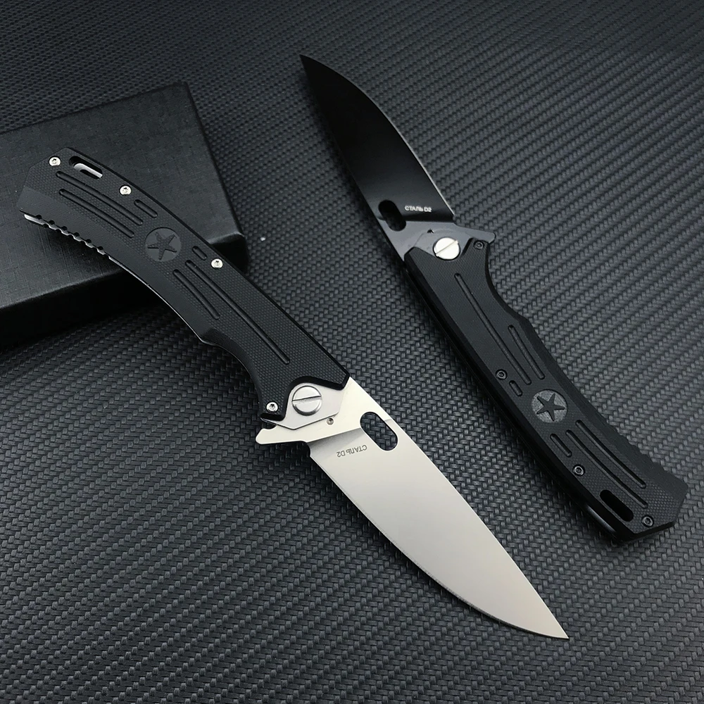 

D2 Blade Tactical Pocket Knife with G10 Handle New 2022 Survival Combat Utility Folding Knife Rescue Life-saving Edc Multi Tool