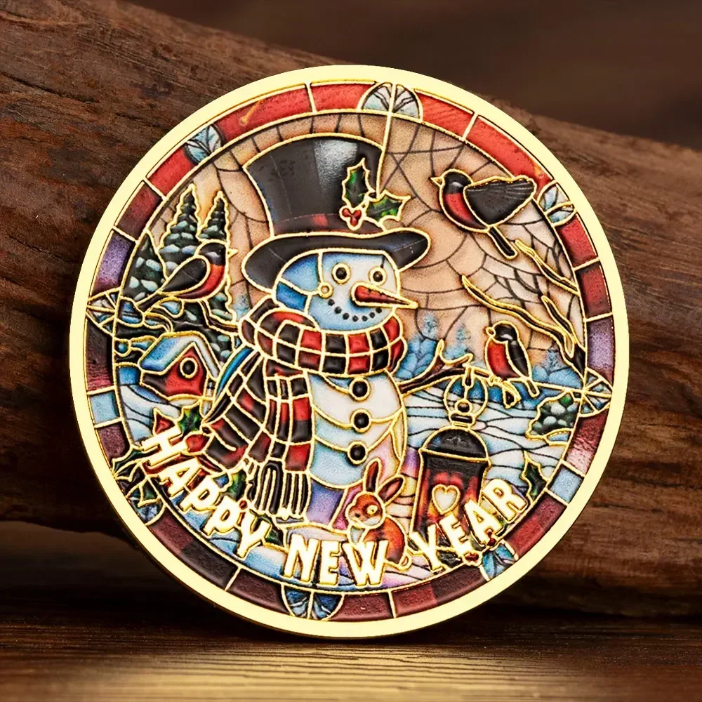 

Коллекционная золотая монета "Снеговик"