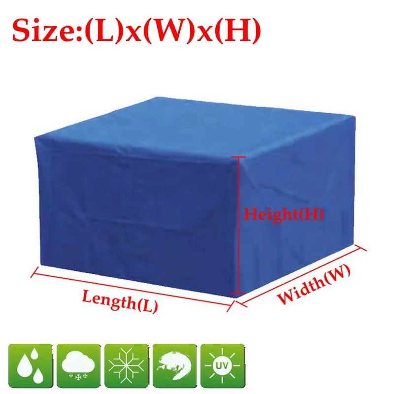 Синий 210D чехол для мебели стола уличный садовый дождевой водонепроницаемый