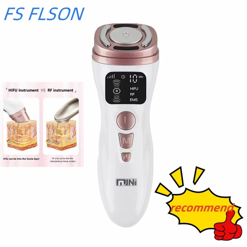 Ultrasonic Knife Lifting Firming Skin Care Anti-Wrinkle Tool EMS Micro-Current Facial MINI HIFU Beauty Instrument