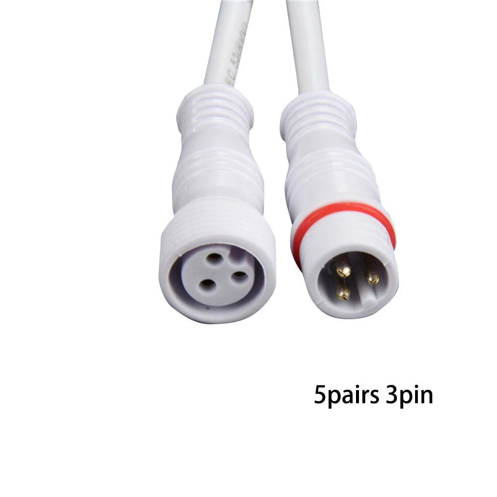 

Wire Connector Cable Connector 20cm 22AWG Wire 5 Pairs Accessories IP65 Waterproof LED Male And Female Replace