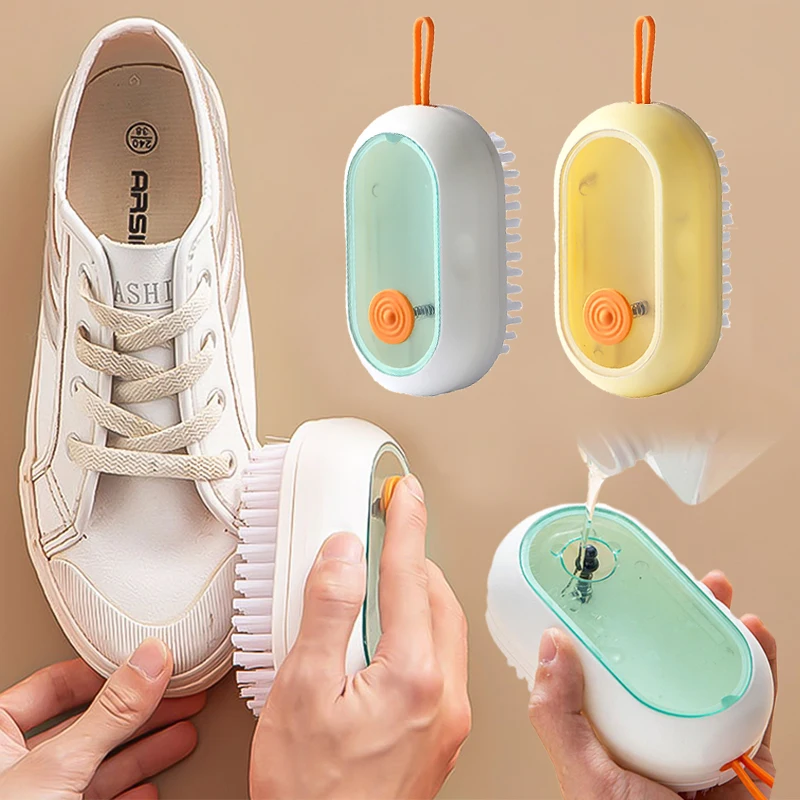 

Multifunction Cleaning Brush Automatic Adding Liquid Clothes Shoes Brushes Household Laundry Injection Hydraulic Brush Cleaner