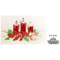 christmas candle 2022 new arrivals cutting dies metal scrapbooking greeting card background photo album paper embossing craft