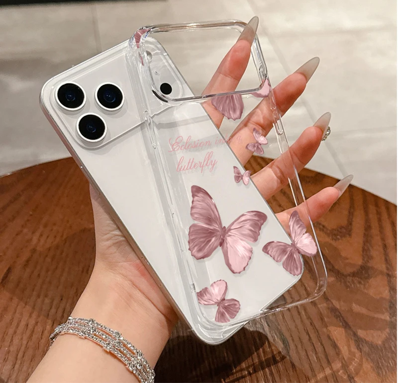Чехол для iPhone 17, Air 16E 16, 15, 14, 13 Pro Max Plus, мини-чехол с магнитной беспроводной зарядкой Magsafe Butterfly Y2K (art.: 3920d26bcdc4e) - 3920d26bcdc4e