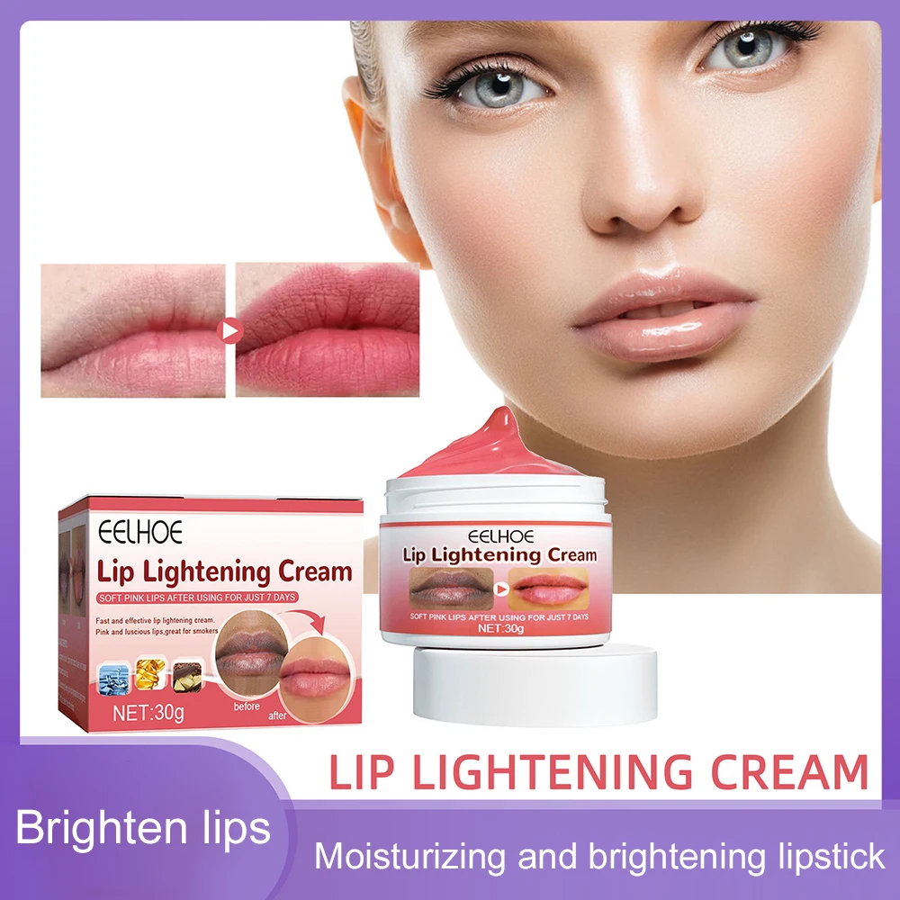 

Pink Lips Fresh Lightening Bleaching Cream Treatment Remove Dark Smoke Lips Lip Balm Whitening Moisturizer Nourishing Essence