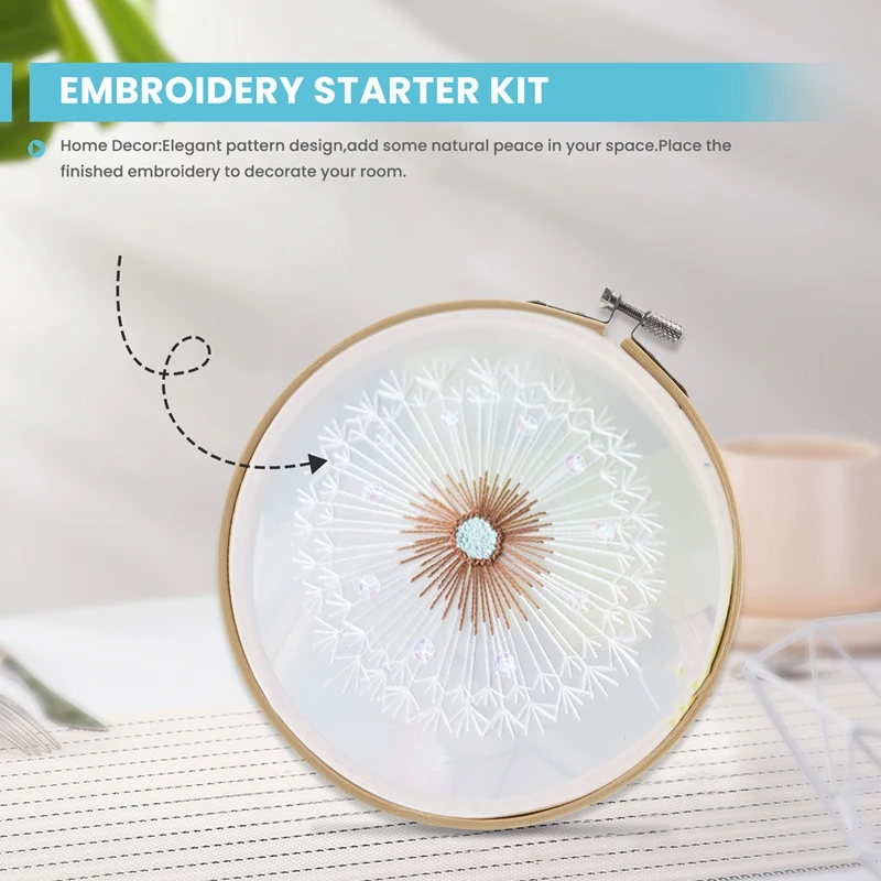 Наборы для вышивания начинающих креативный набор ручной вышивки одуванчика