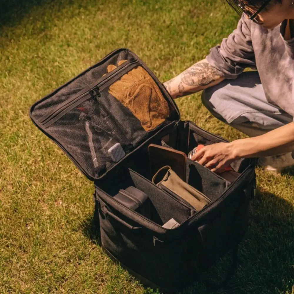 

Portable Outdoor Camping Travel Hunting Tools Storage Bag Folding Firewood Package Handbag Molle Picnic Bag Tableware