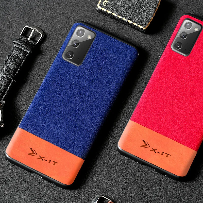 

Suitable for Samsung Note20 Leather Phone Case New Suede Splicing Belt Goods Fit 10 9 8 Ultra Plus A73 72 53 52 Series