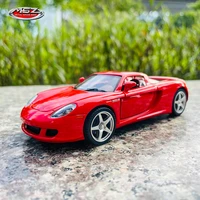 msz 132 porsche carrera gt alloy car model kids toy car die casting model with sound and light pull back function boy gift