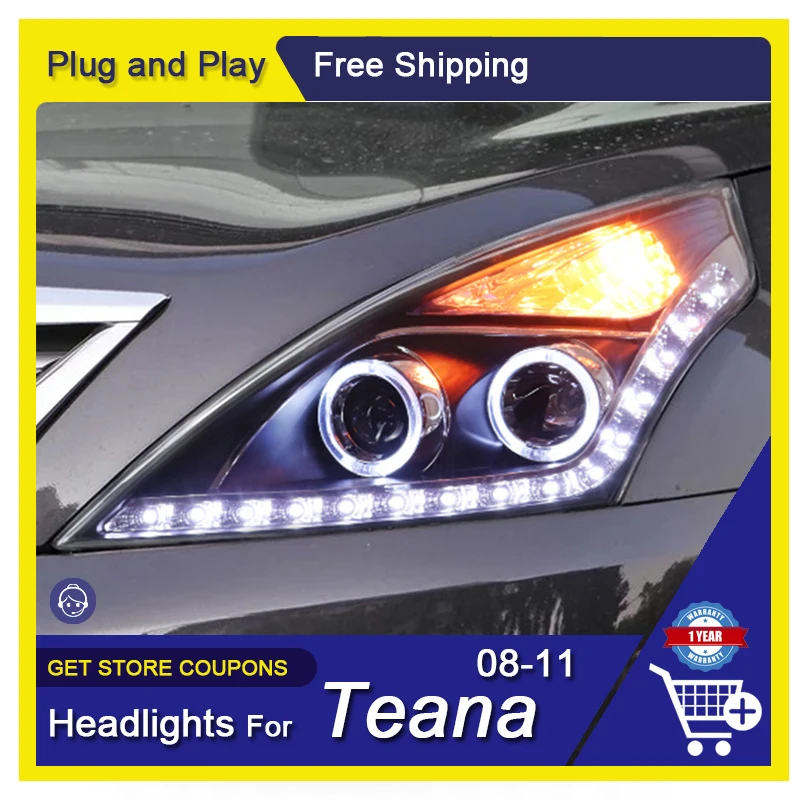 

Фары для стайлинга автомобиля для Nissan Altima 2008-2012 Teana, передние фары в сборе, дневные ходовые огни, указатели поворота, автозапчасти, аксессуары