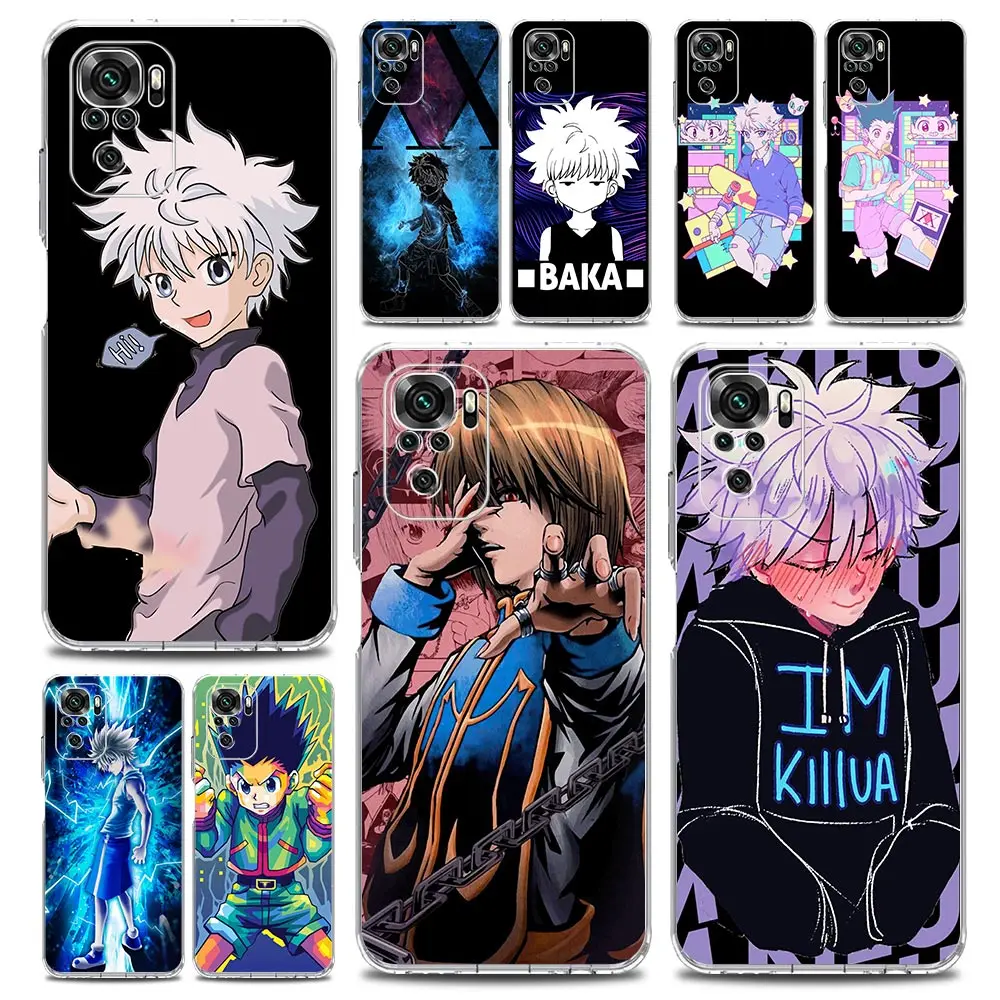 

Killua Hunter × Hunter Anime Phone Case For Xiaomi Redmi Note 12 11 9S 9 8 10 Pro Plus 7 8T 9C 9A 8A K40 Gaming Clear Cover