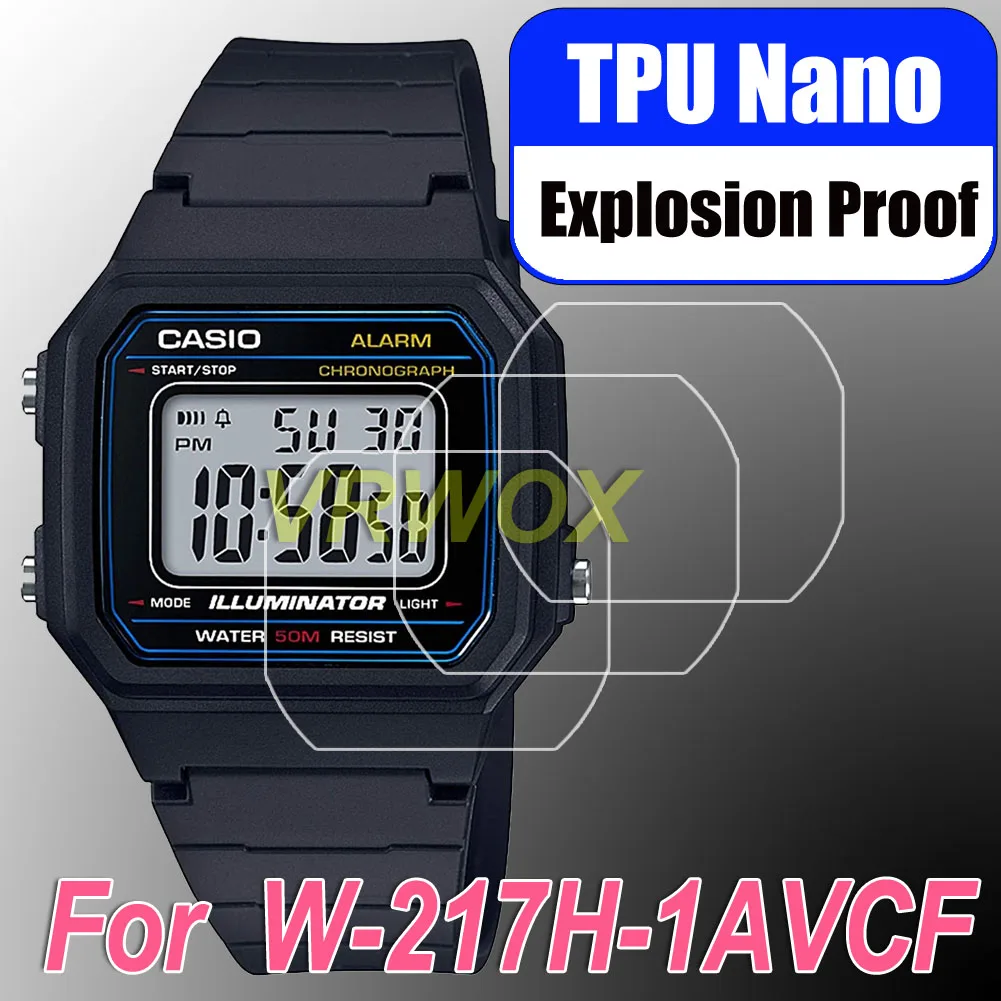 

1/3PCS Film For Casio W-217 AE-1200 F-91 DW5600 B5600 5610 GBX100 GBD-200 GX56 TPU HD Clear Anti-Scratch Nano Screen Protector