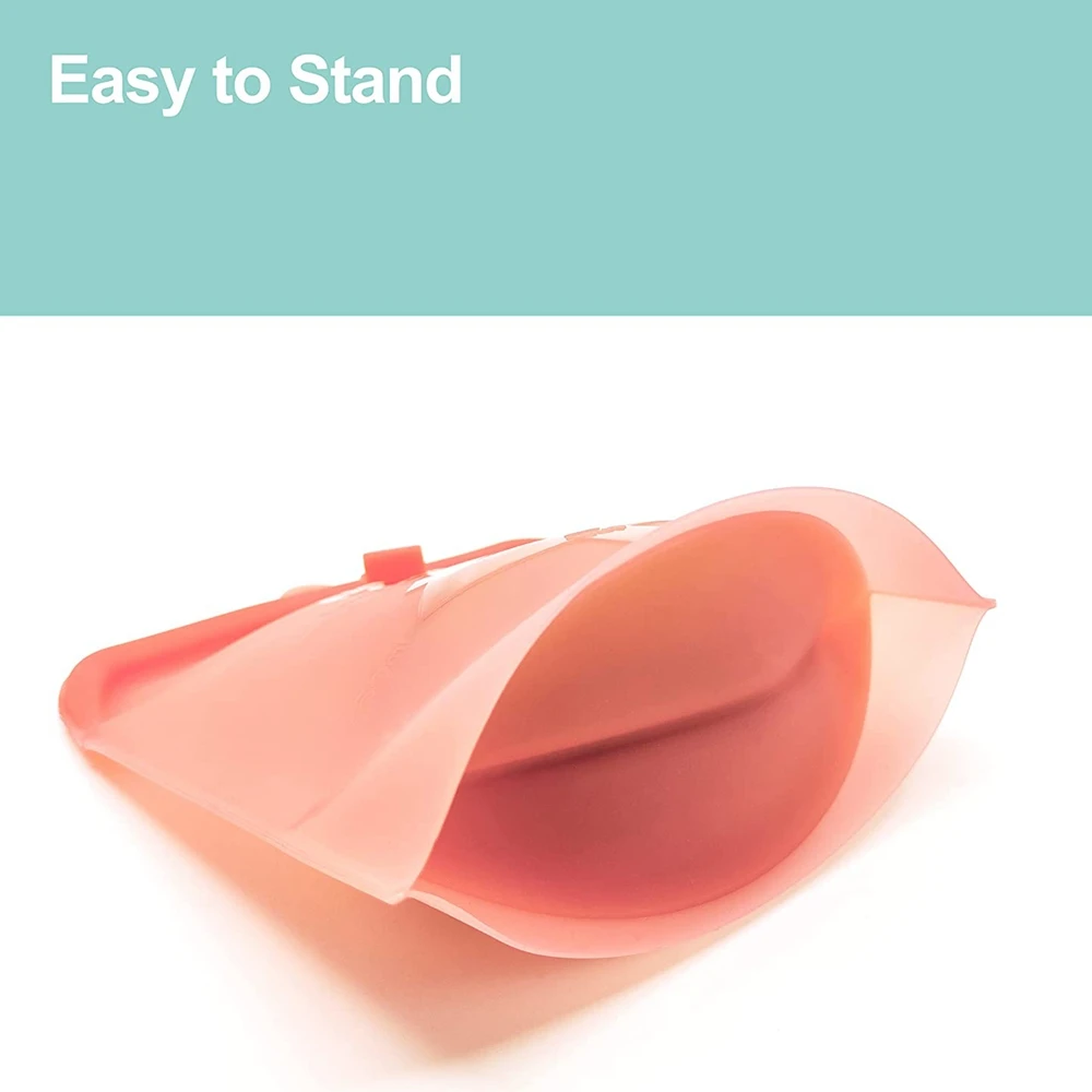 Силиконовый многоразовый пакет PULISI для пищи 1500 мл 1000 мл 500 мл, не пропускающий жидкость, контейнеры для свежего хранения в морозильной камере.