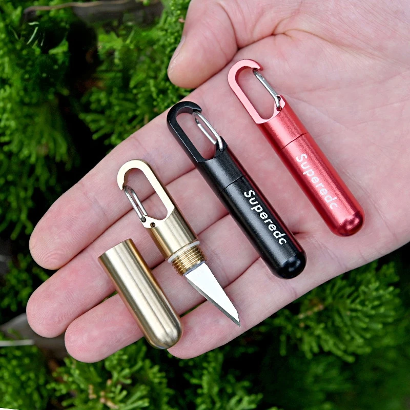 

Cutting Tool Brass Multi-function EDC Portable Mini Tool Key Ring Pendant Tool Capsule Knife Tiny Cutting Tool New