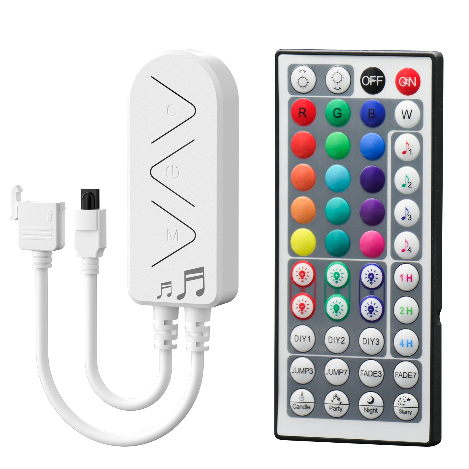 Светодиодная лента PAUTIX RGB со смарт-управлением свесветильник, Wi-Fi, Bluetooth, Alexa, 44 клавиши, ИК-пульт дистанционного управления, женская, 4-контакт...