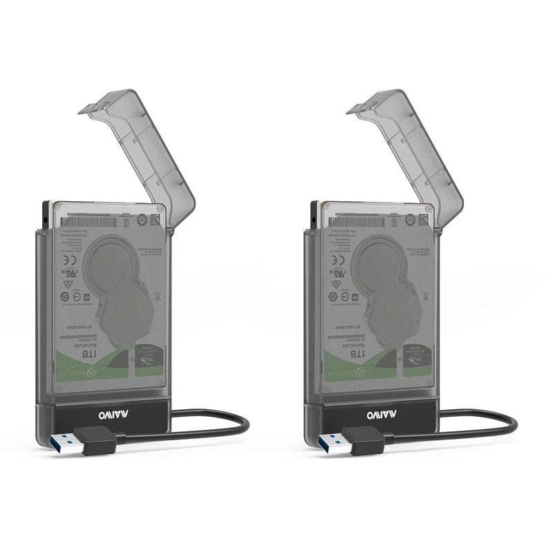 

Корпус для жесткого диска Maiwo 2X K104 USB 3,0 на Sata 3,0, Поддержка 2,5 дюйма Ssd, бесплатные инструменты (черный)