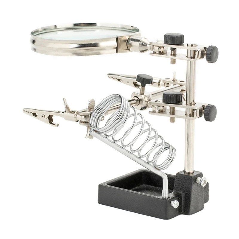 

Ручной зажим для паяльника с увеличительным стеклом