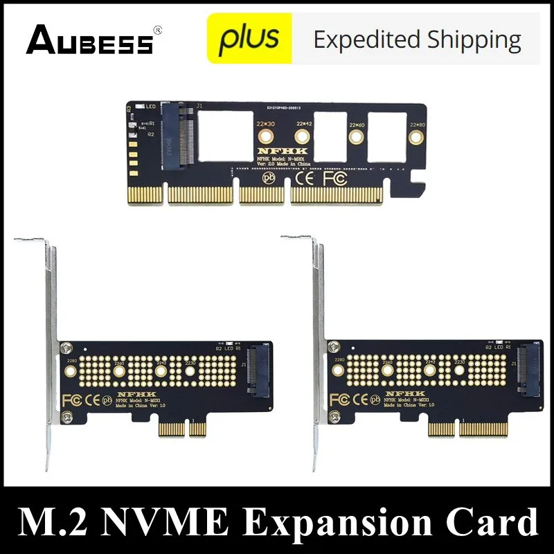Адаптер M.2 NVMe SSD NGFF на PCIE X16, интерфейсная карта M Key, поддержка PCI-e PCI Express 3,0 2230-2280, размер M.2 M2 Pcie, адаптер