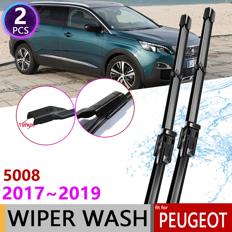 

Стеклоочистители для лобового стекла, для Peugeot 5008, 2017-2019, 2 поколения, автомобильные аксессуары, наклейки, щетки стеклоочистителя 2018