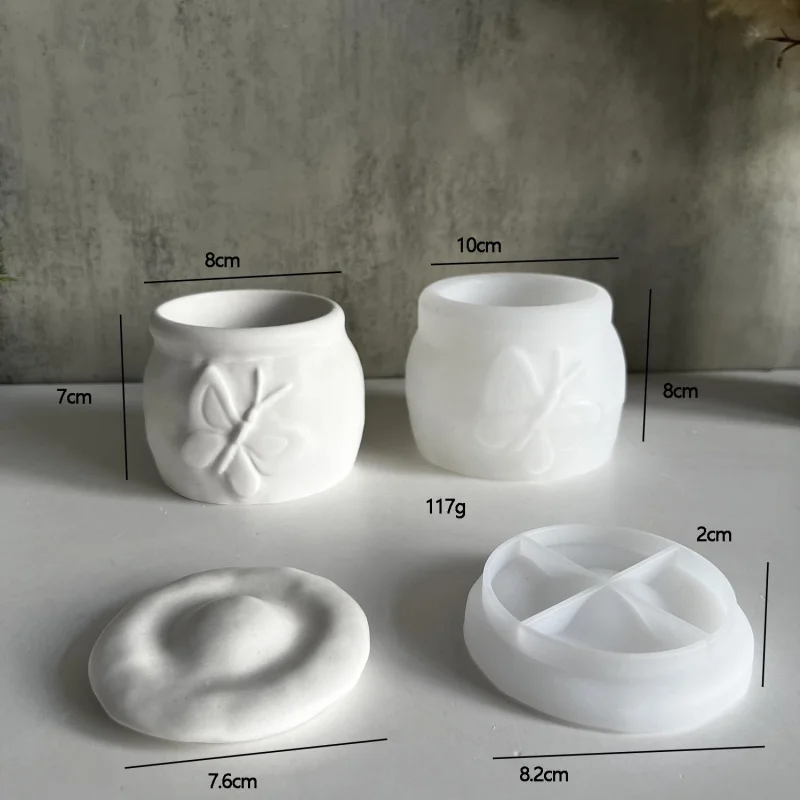 Ящик для хранения баночки в виде пчелы и бабочки силиконовая форма чашка свечи