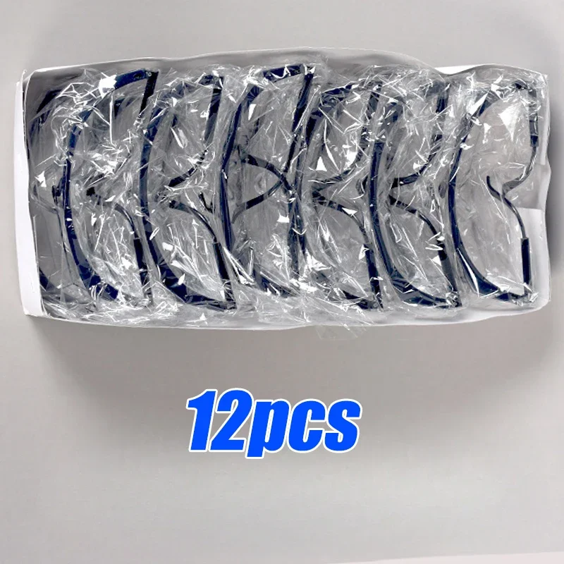 

12 шт., рабочие защитные очки с защитой от брызг, лабораторные очки, защитные промышленные ветрозащитные пылезащитные очки, велосипедные очки