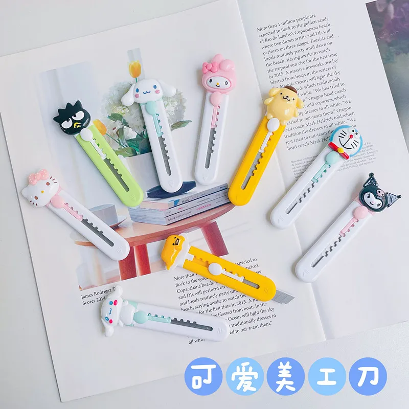 

Sanrioed художественный нож Kawaii My Melody Kuromi Hello Kitty Cinnamoroll милый аниме многоцветный резак канцелярские принадлежности для студентов
