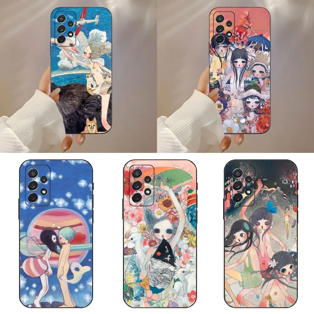 A-Aya T-Takano Phone Case For Samsung Galaxy A91 A80 A73 A72 A71 A53A52 A32 A31A22 A21s A20 Black Cover