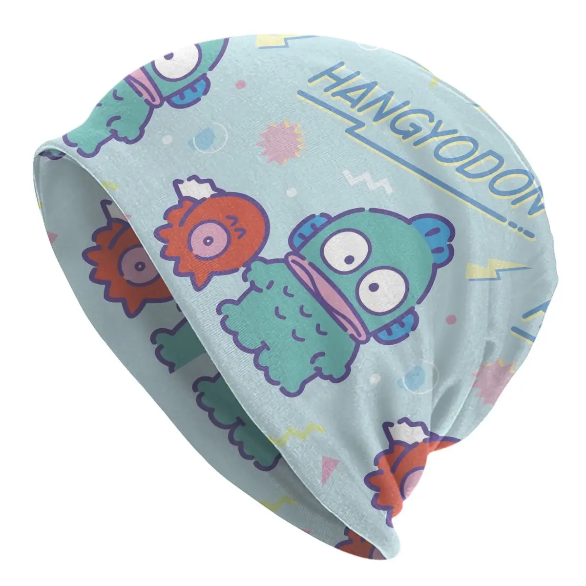 Фото Капот Kawaii Fish Hangyodon, крутая уличная шапка Skullies, мужские и женские теплые шапки двойного назначения №1