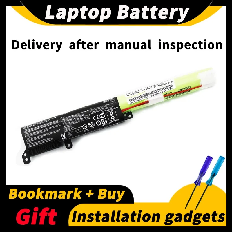 Аккумулятор для ноутбука ASUS VivoBook X441U/UA/UV/SC/N R541UA R414U F441U A441U A441N A31N1537 10,8 в 36 Втч/3350 мАч