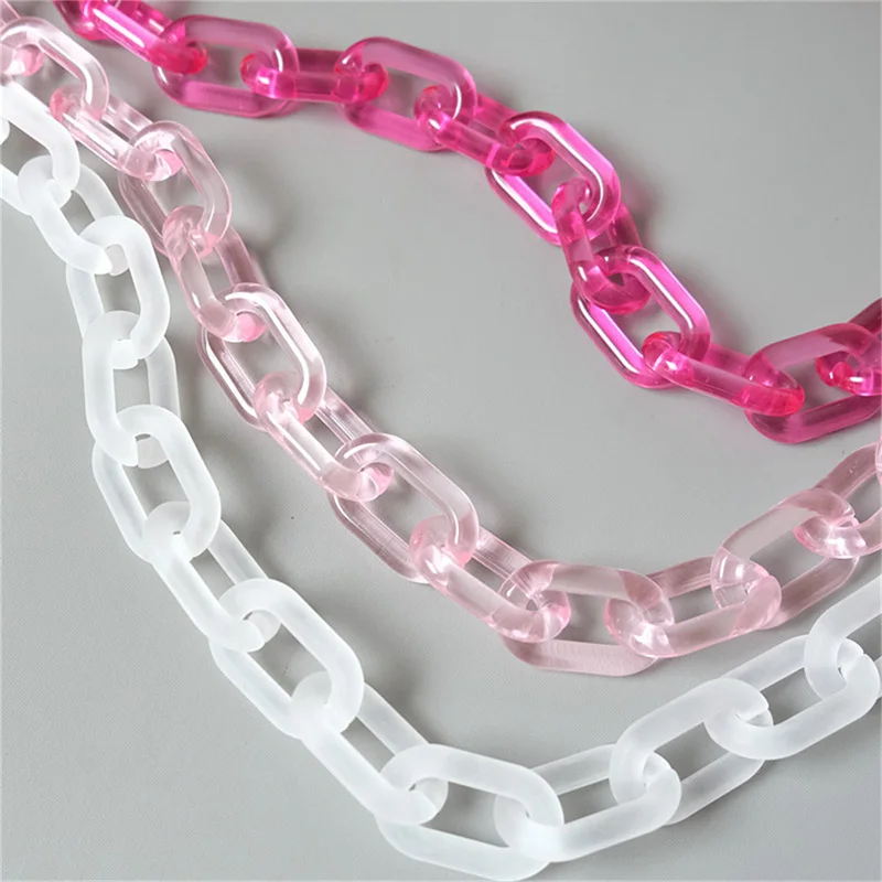 Цепочка-клатч из акриловой смолы модный аксессуар сделай сам со съемной ручкой