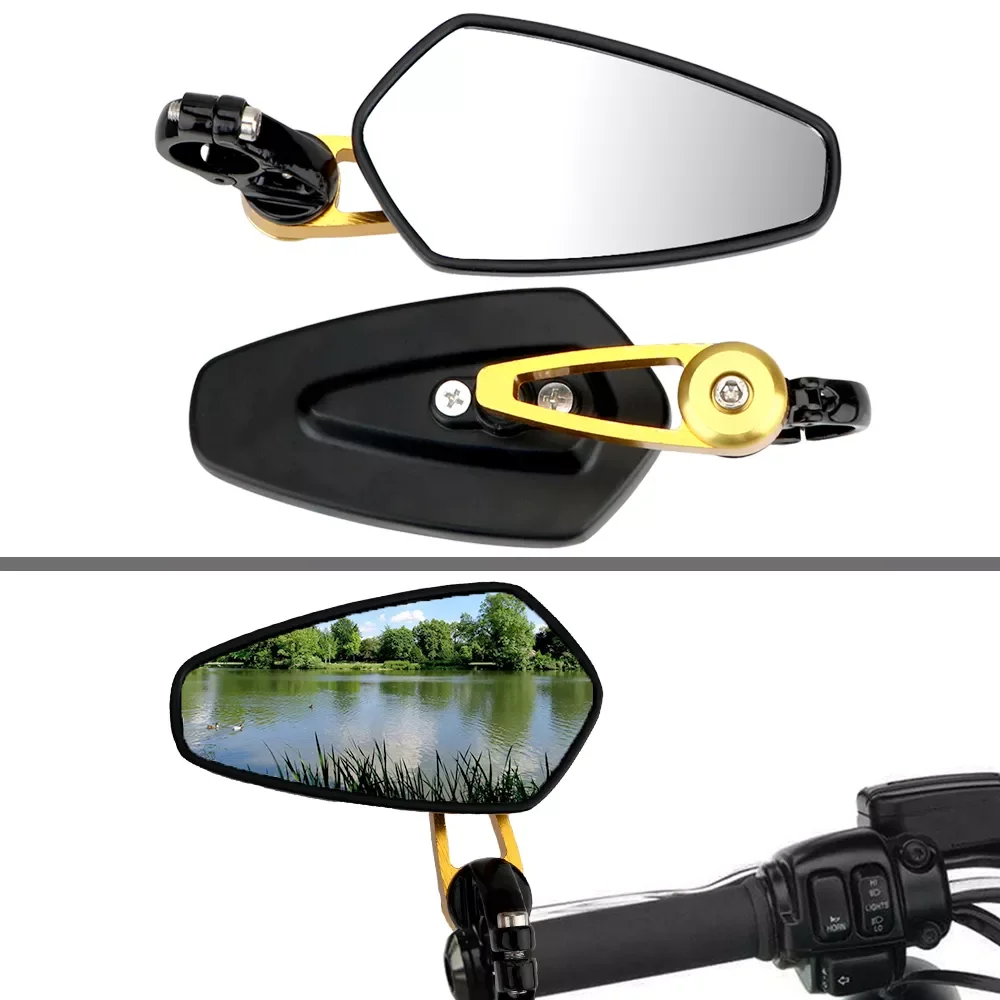 

Adjustable 7/8" 22mm Bar End Rear Mirrors Motorbike Scooters Rearview Mirror Side View Mirrors For Cafe Racer 2Pcs/set