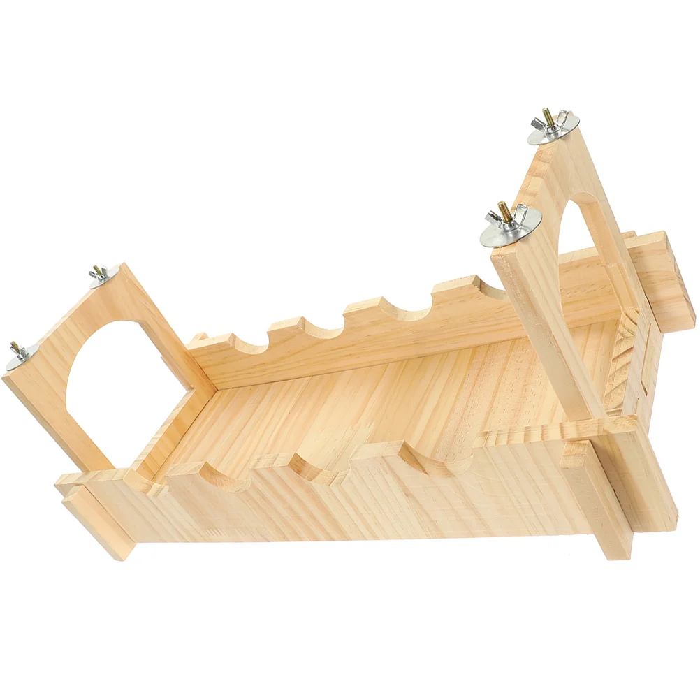 

Pet Suspension Bridge Chinchilla Accessories Rat Small Hideout Hedgehog Toys Cage Animal Wood Hamster Sturdy Hiding