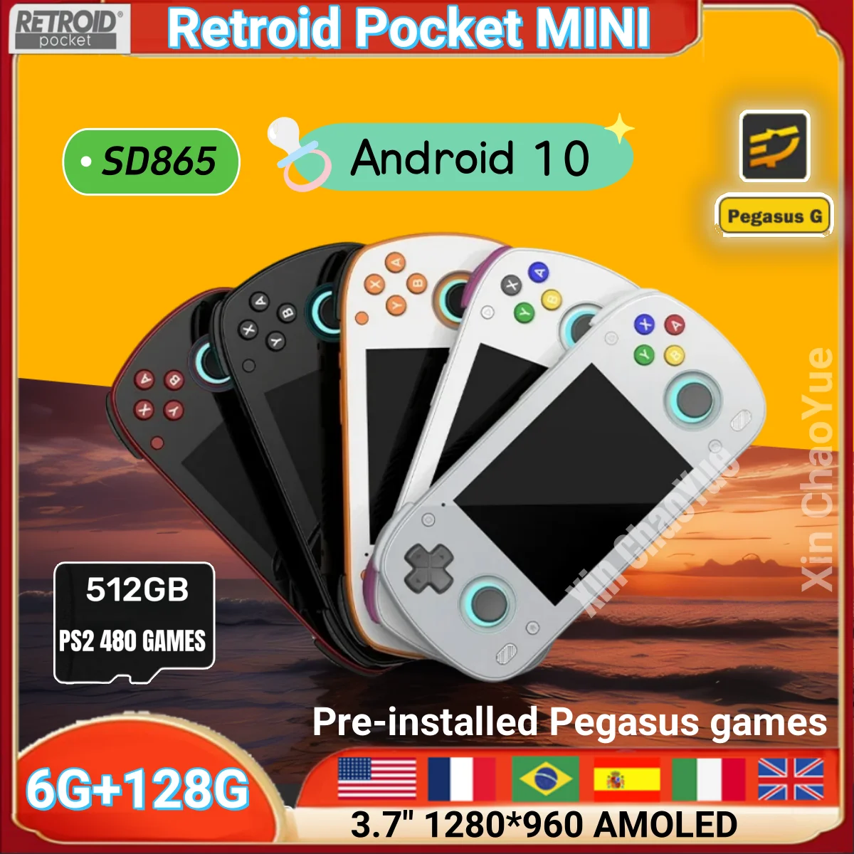 Retroid Pocket MINI Ретро Портативный игровой видеоплеер Консоль 3 7-дюймовый OLED HD-экран
