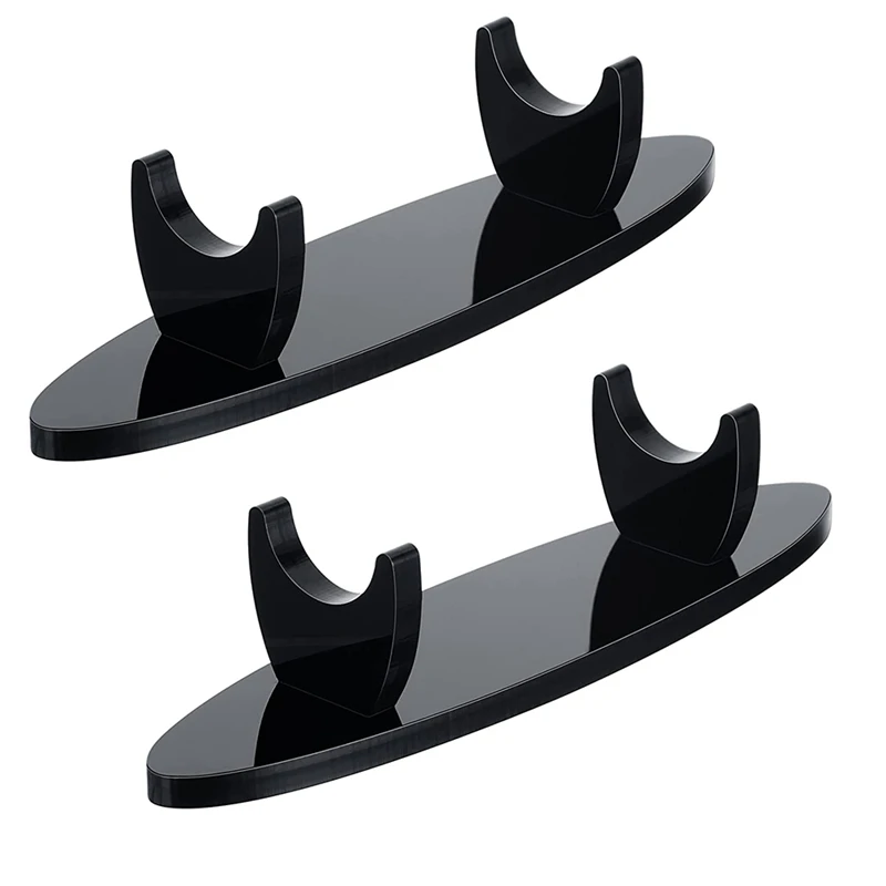 

2 Pieces Acrylic Pen Holder Display Stand Desk Pencil Wand Holder Showcase for Home School Office (Black)
