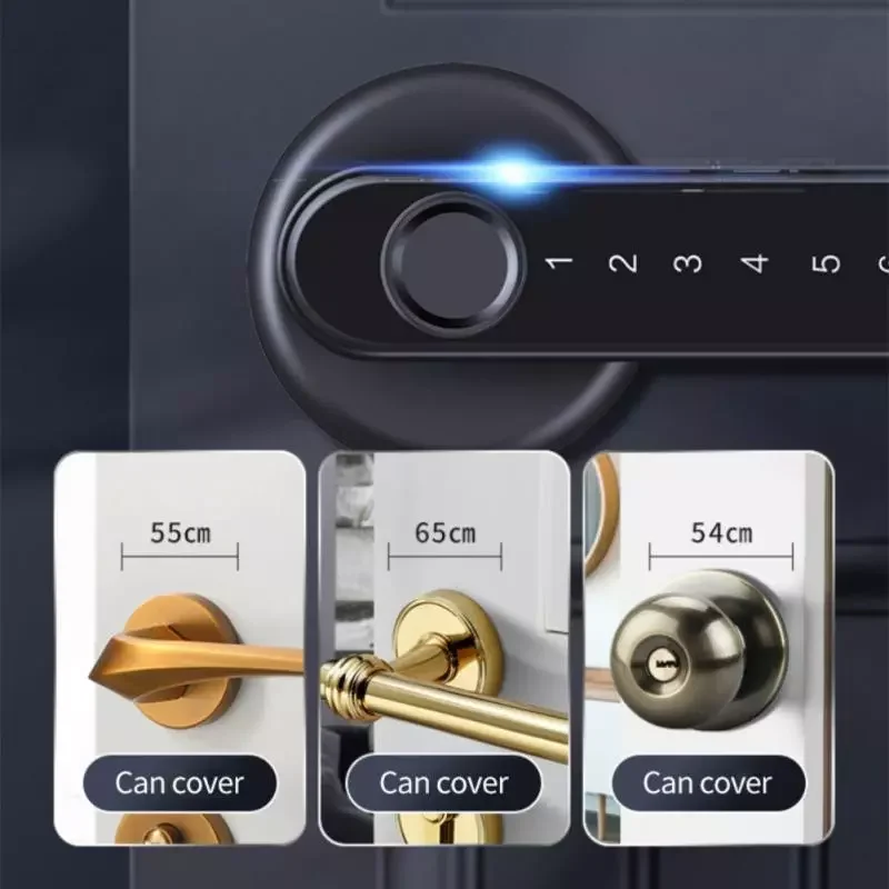 Совместимый с Bluetooth дверной замок со сканером отпечатков пальцев TT кодовый ключ
