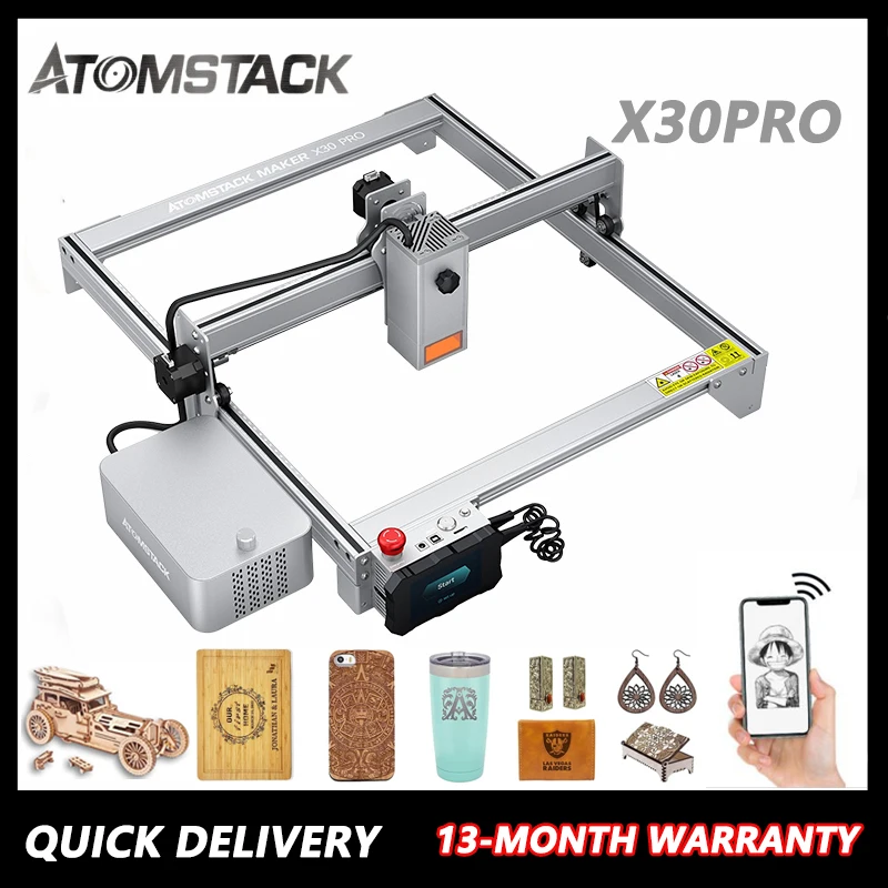 

ATOMSTACK X30 Pro 160W Laser Engraving Cutting Machine CNC Wood Acrylic Cutting Machine Dual Air Assist APP WiFi Control