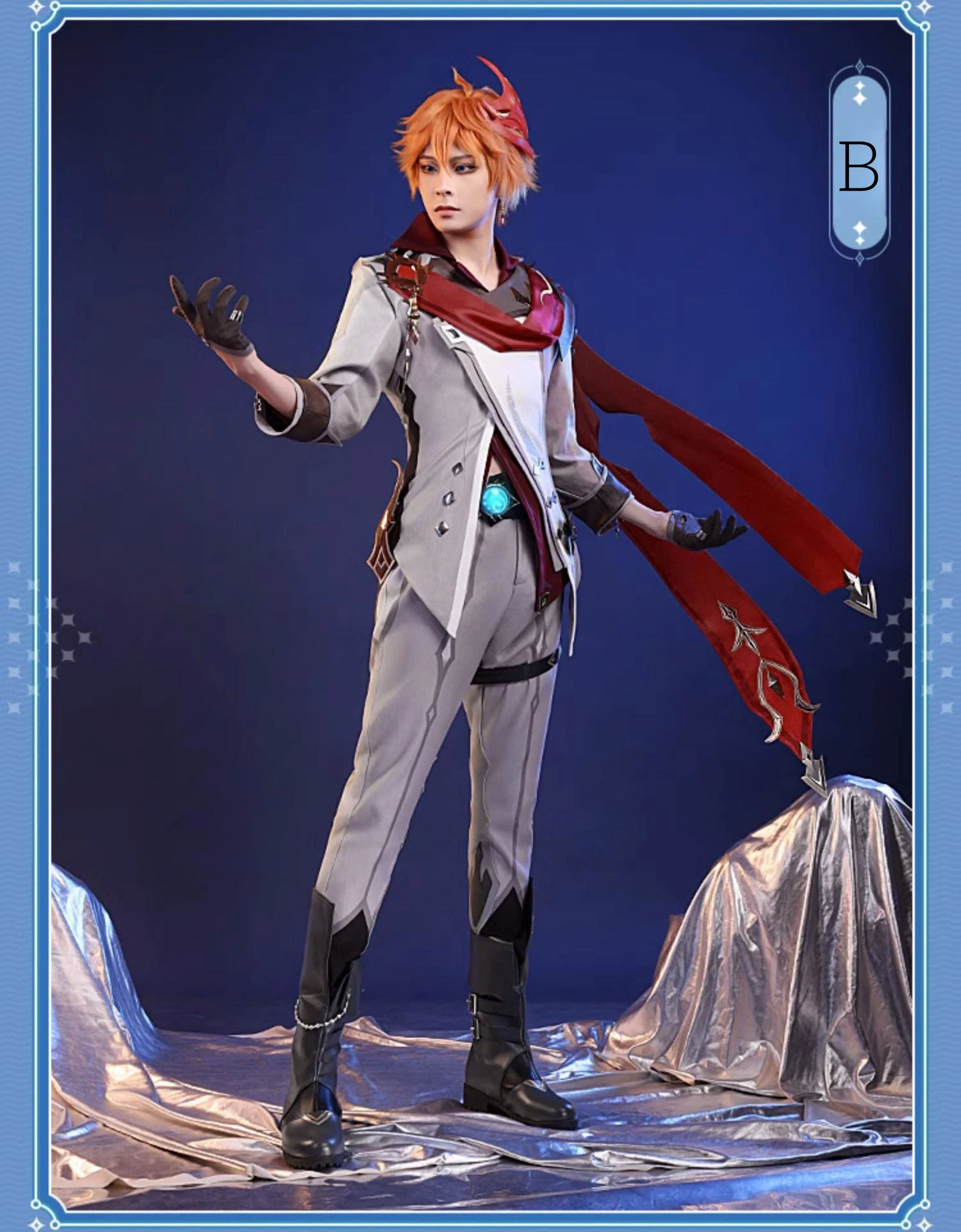 Genshin Impact Косплей Tartaglia Костюм Рождественская униформа для ролевых игр Наборы