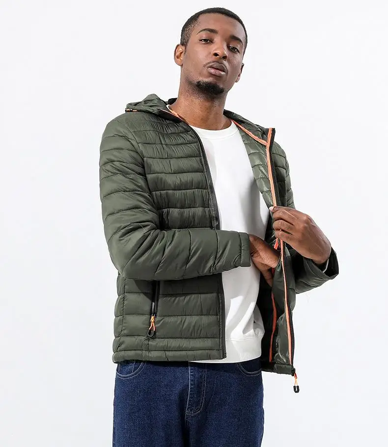 New Autumn/Winter Warm Waterproof Down Jackets Men Thick Hooded Parkas Men Fashion Casual Slim Jacket Cotton-Padded Clothes Coat