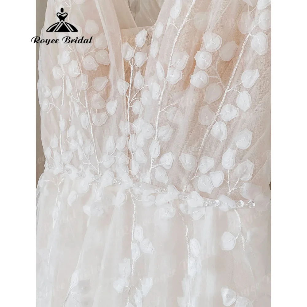 Сексуальное кружевное платье А-силуэта в стиле бохо Пляжное свадебное с открытой