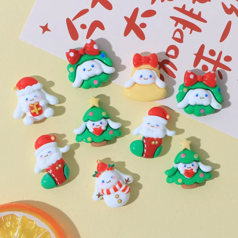 

10Pcs Kawaii Anime Cinnamoroll Diy Accessories Sanrio Cute Cartoon Girly Heart Phone Case Refrigerator Patches Toys for Girls