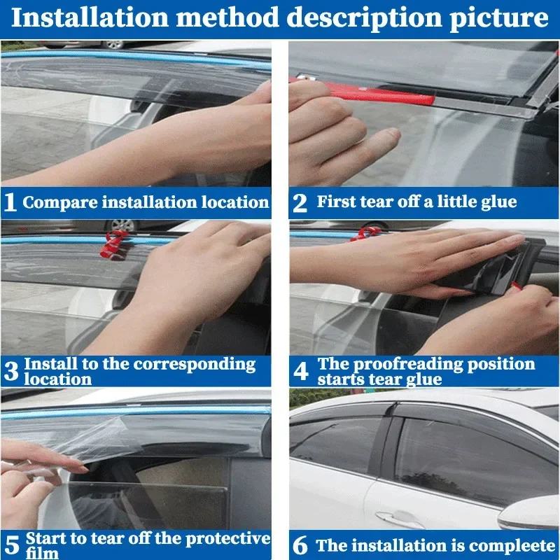 Car Accessories FOR Volkswagen VW Golf 7 MK7 Wagon Window Trim Shelters Vent Shades Sun Rain Guard Deflector Cover Shield